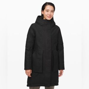 Lululemon Winter Warrior Parka *Wool size 10 Heathered Black Night